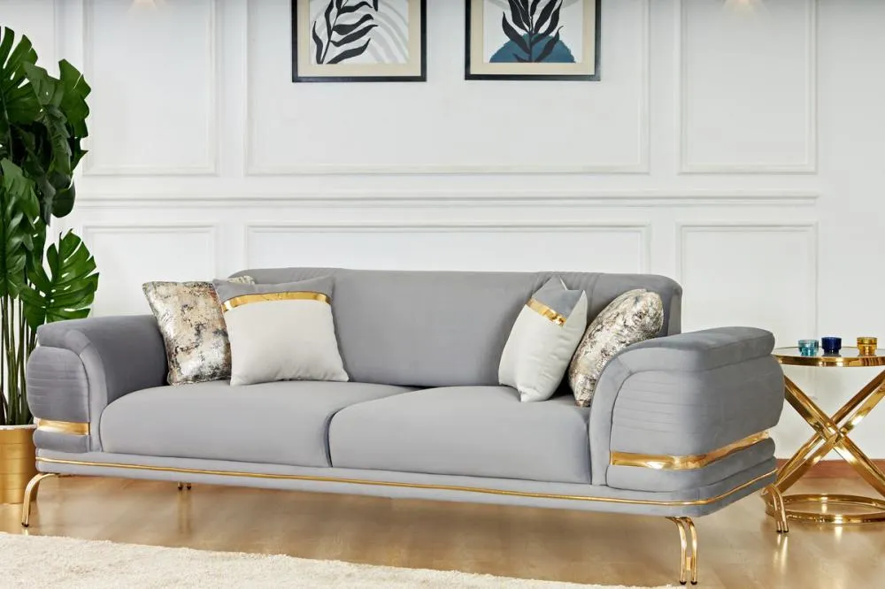 Three-Seater Sofa from Maiden Home, Gray - 220x75x75 cm M110453305