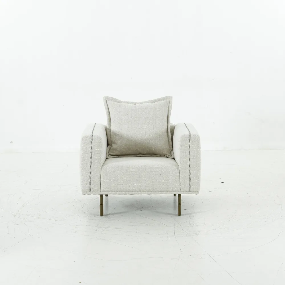 Tweed Beige 1 Seater