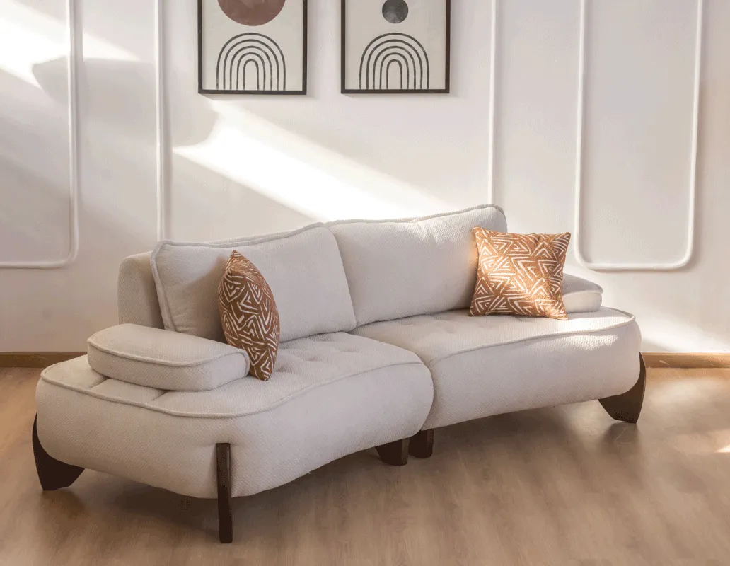 Two-Seater Sofa from Outar, White - 190x75x75 cm M110453362