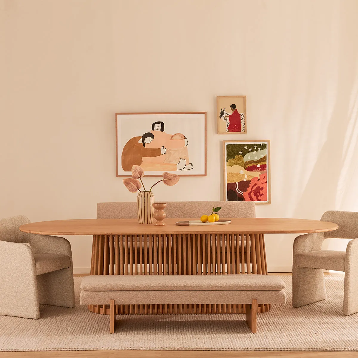 Umi Boucle Dining Sofa