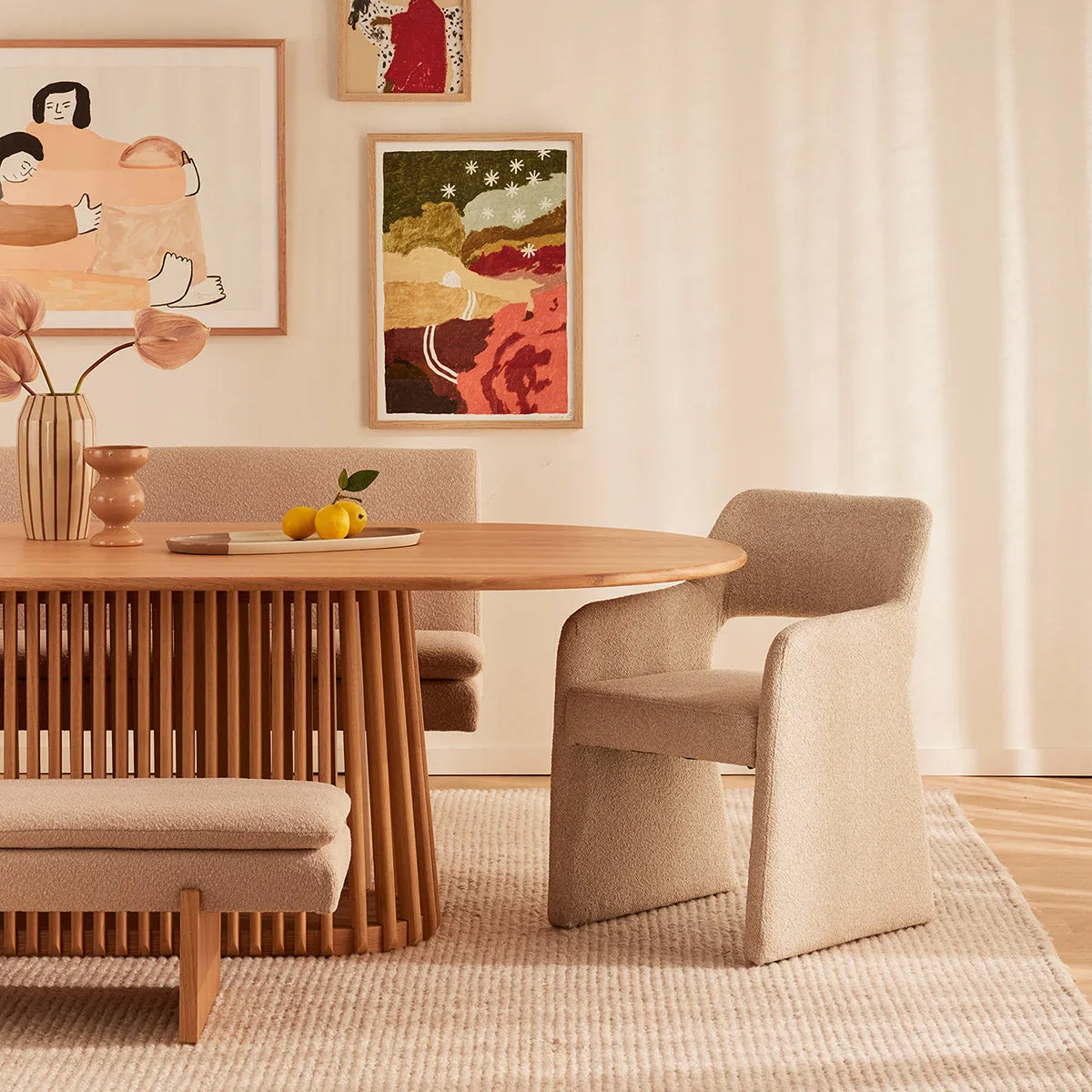 Umi Boucle Dining Sofa