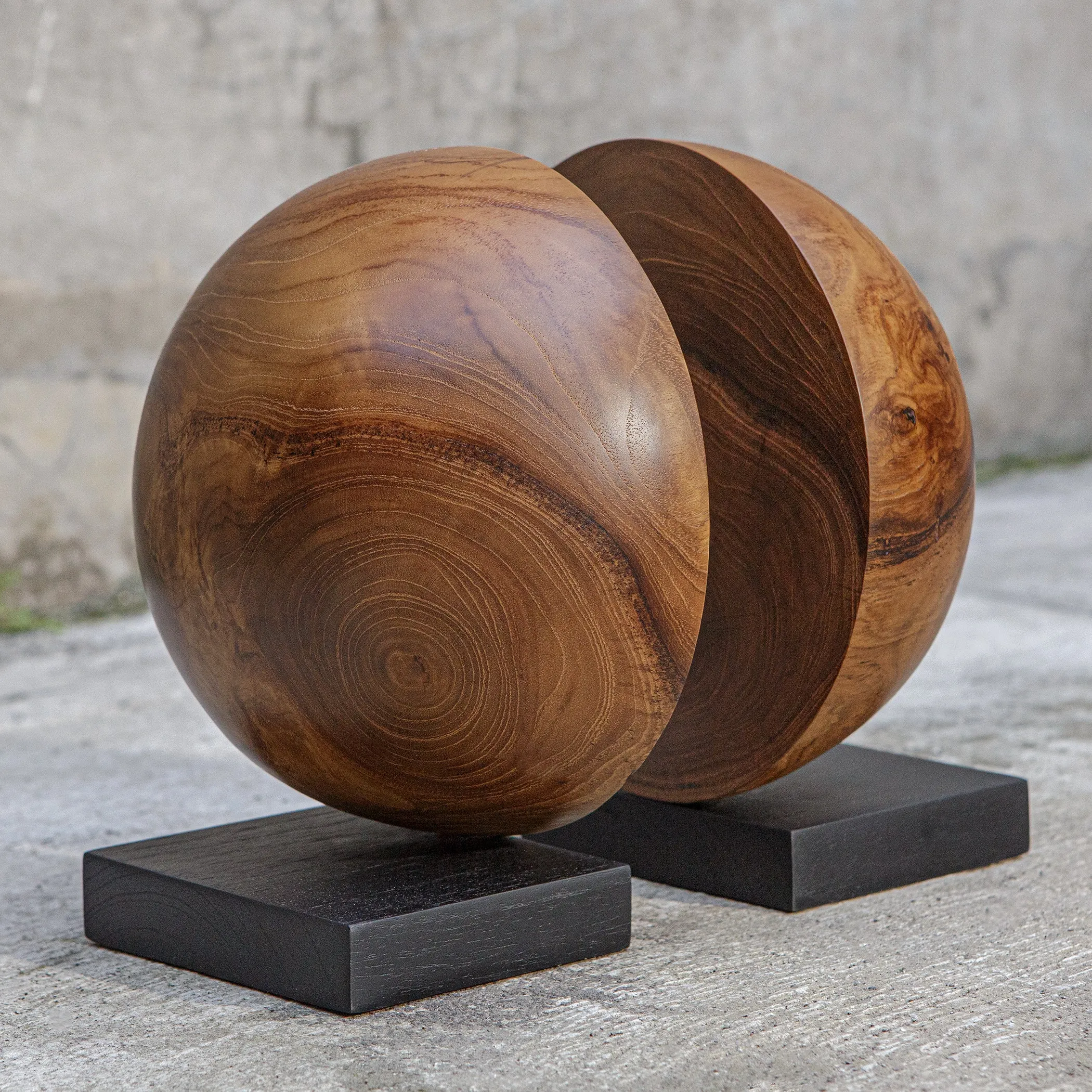 Uttermost Teak And Noir Bookends Set/2