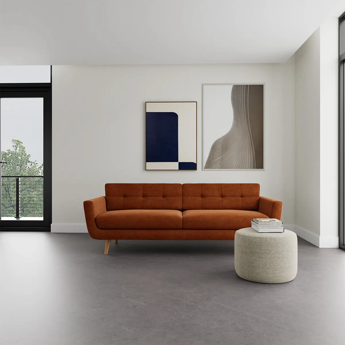 Vera Fabric 3 Seater Sofa