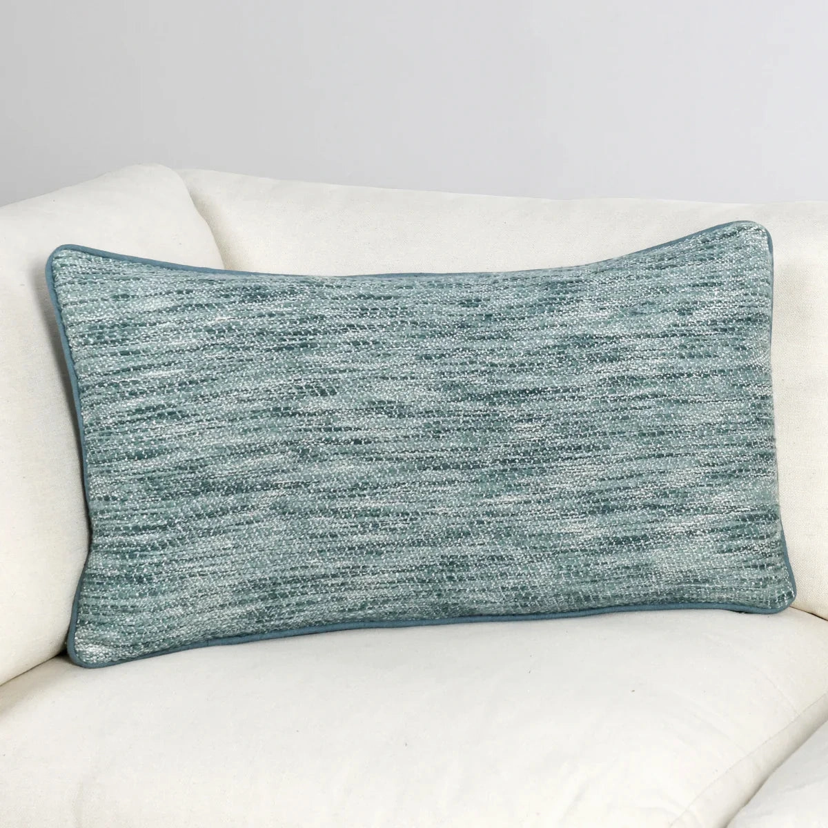 Villa By Classic Home - Sharma 14x26 Cotton Blend Throw Pillow, Chambray Blue - V300028 Villa By Classic Home
