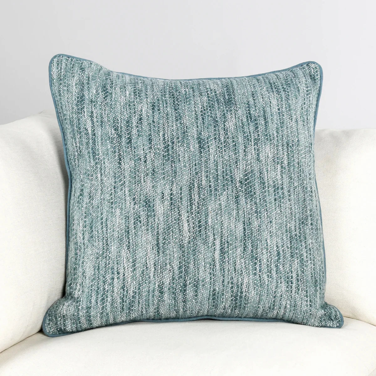 Villa By Classic Home - Sharma 26" Cotton Blend Throw Pillow in Chambray Blue - V300029 Villa By Classic Home