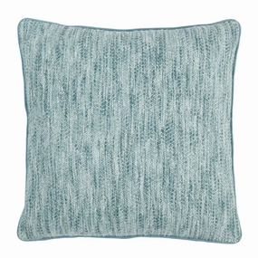 Villa By Classic Home - Sharma 26" Cotton Blend Throw Pillow in Chambray Blue - V300029 Villa By Classic Home
