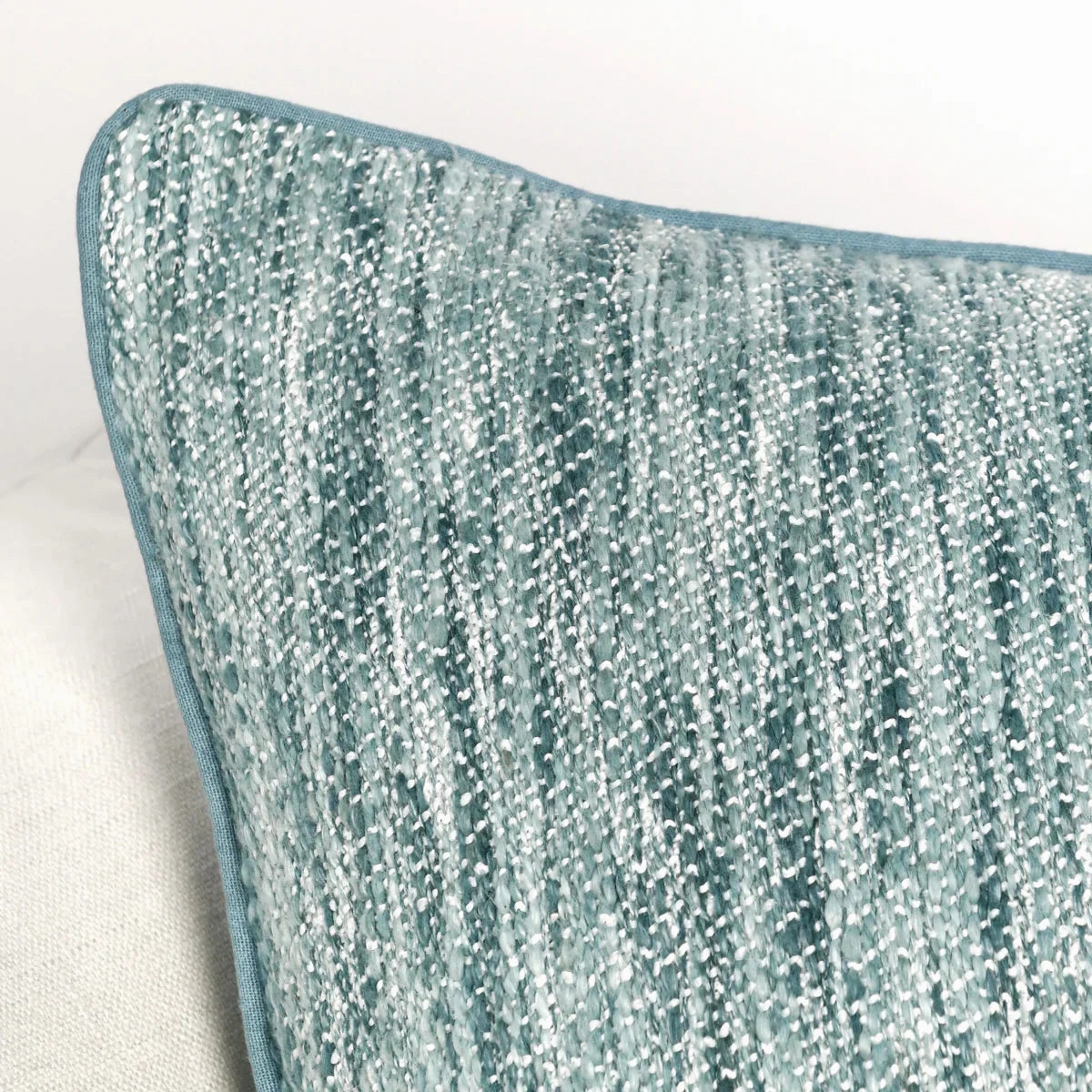 Villa By Classic Home - Sharma 26" Cotton Blend Throw Pillow in Chambray Blue - V300029 Villa By Classic Home