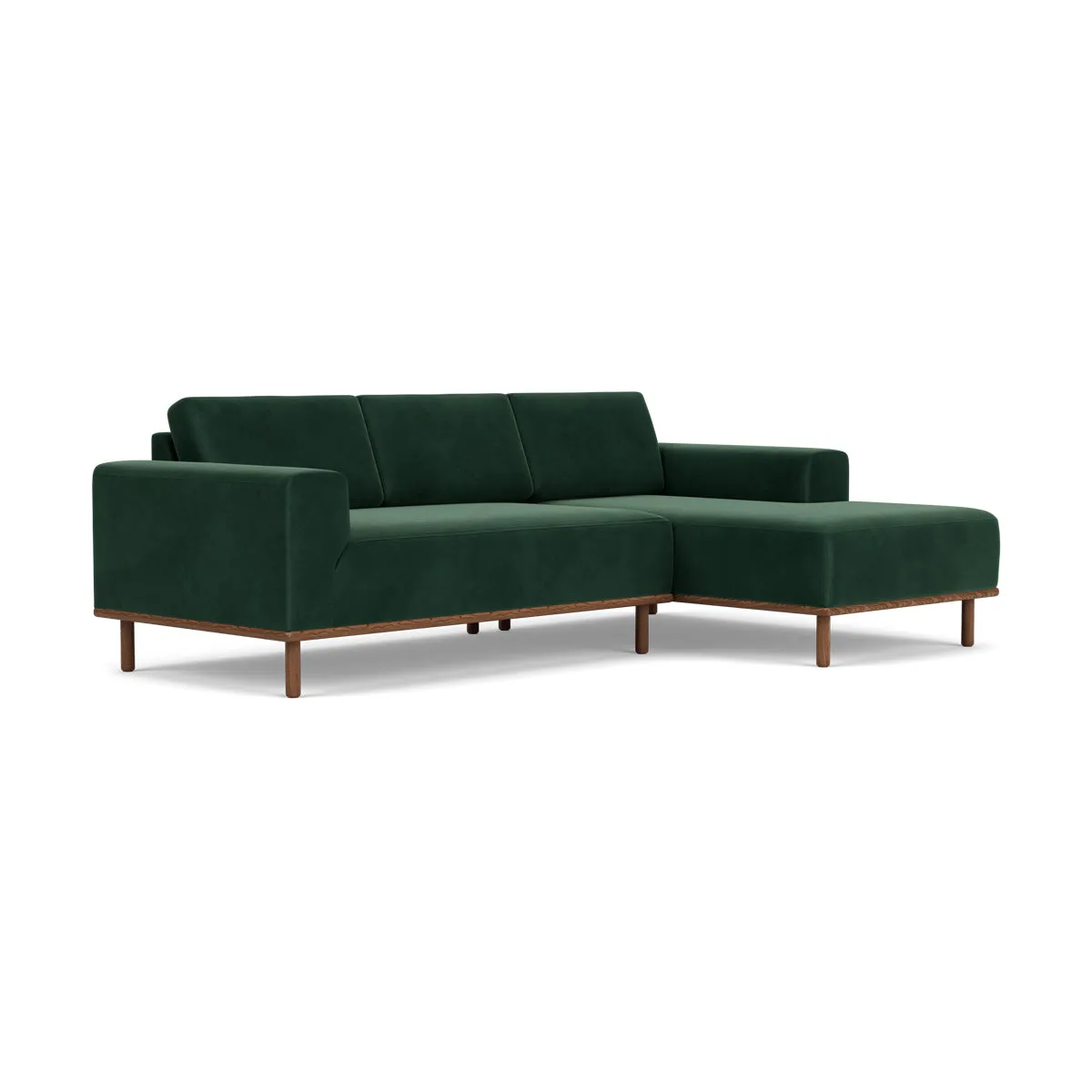 Vilmar Velvet Right Chaise Sofa