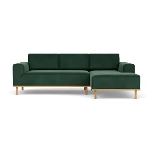 Vilmar Velvet Right Chaise Sofa