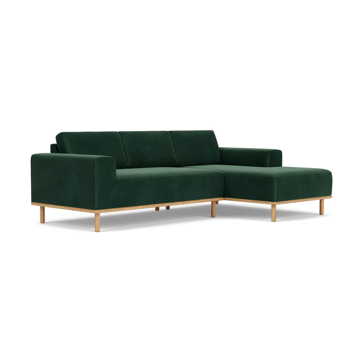 Vilmar Velvet Right Chaise Sofa