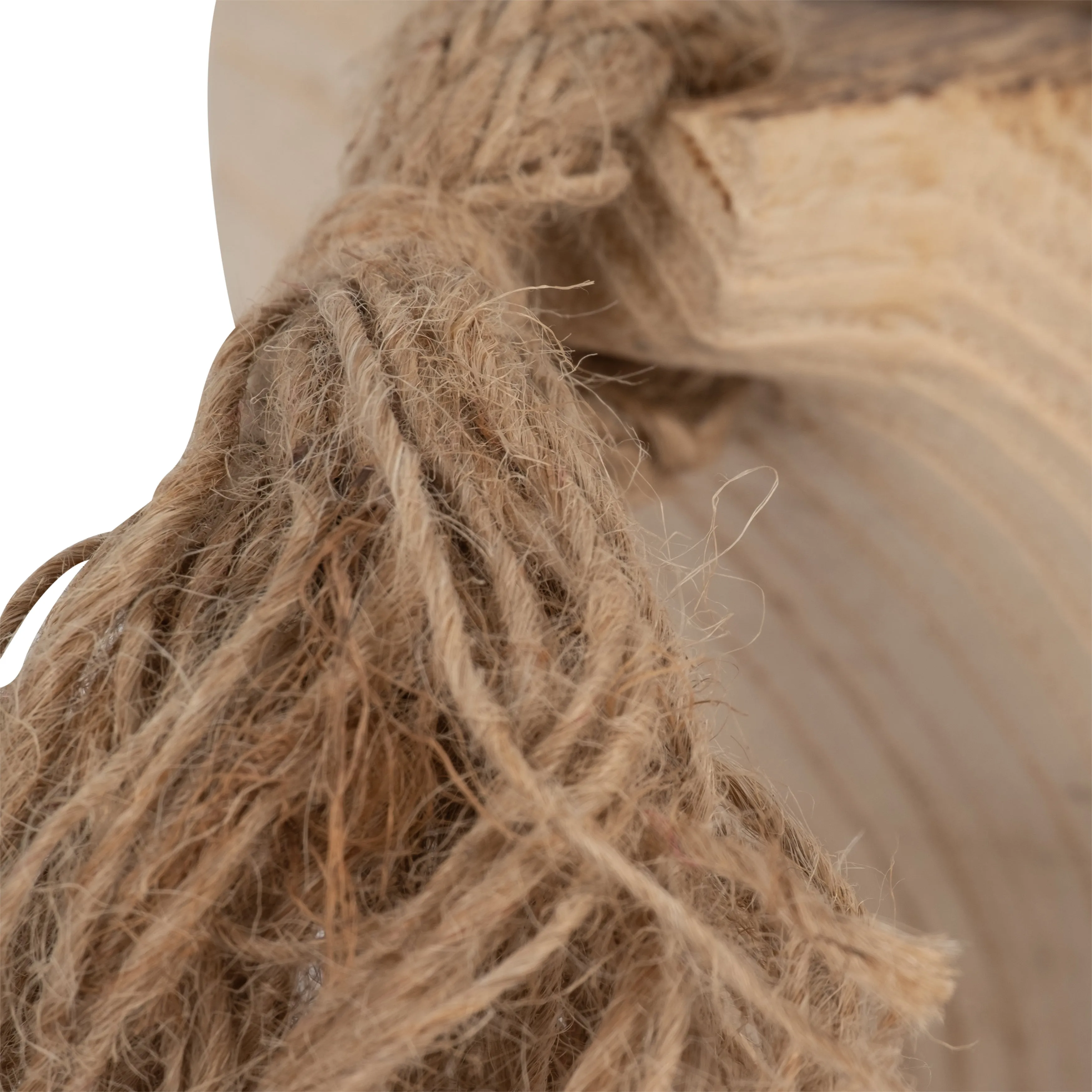 WOOD, 15" TRAY W/ TASSELS, NATURAL