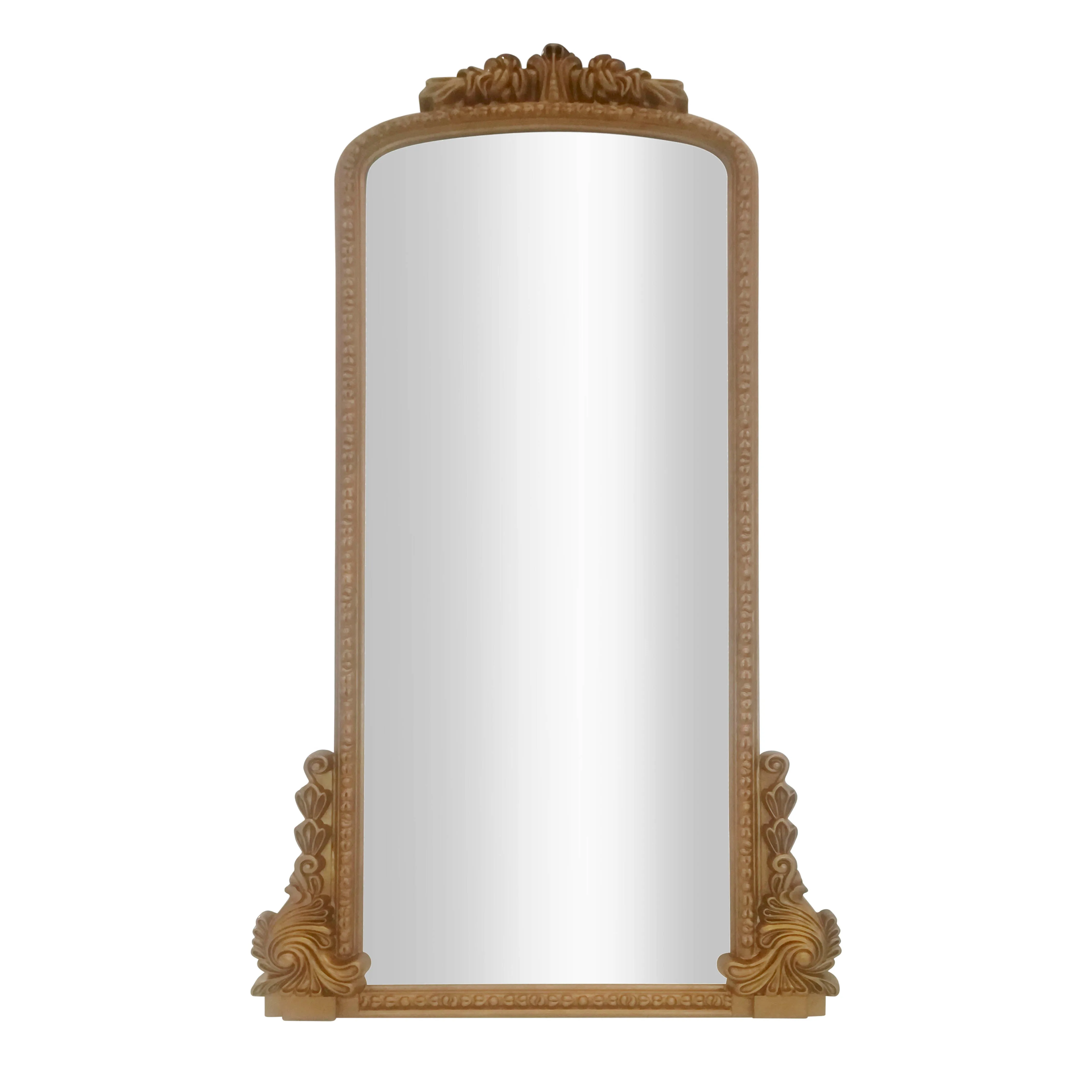 WOOD, 72", MIRROR WITH ANTIQUE FRAME, GOLD