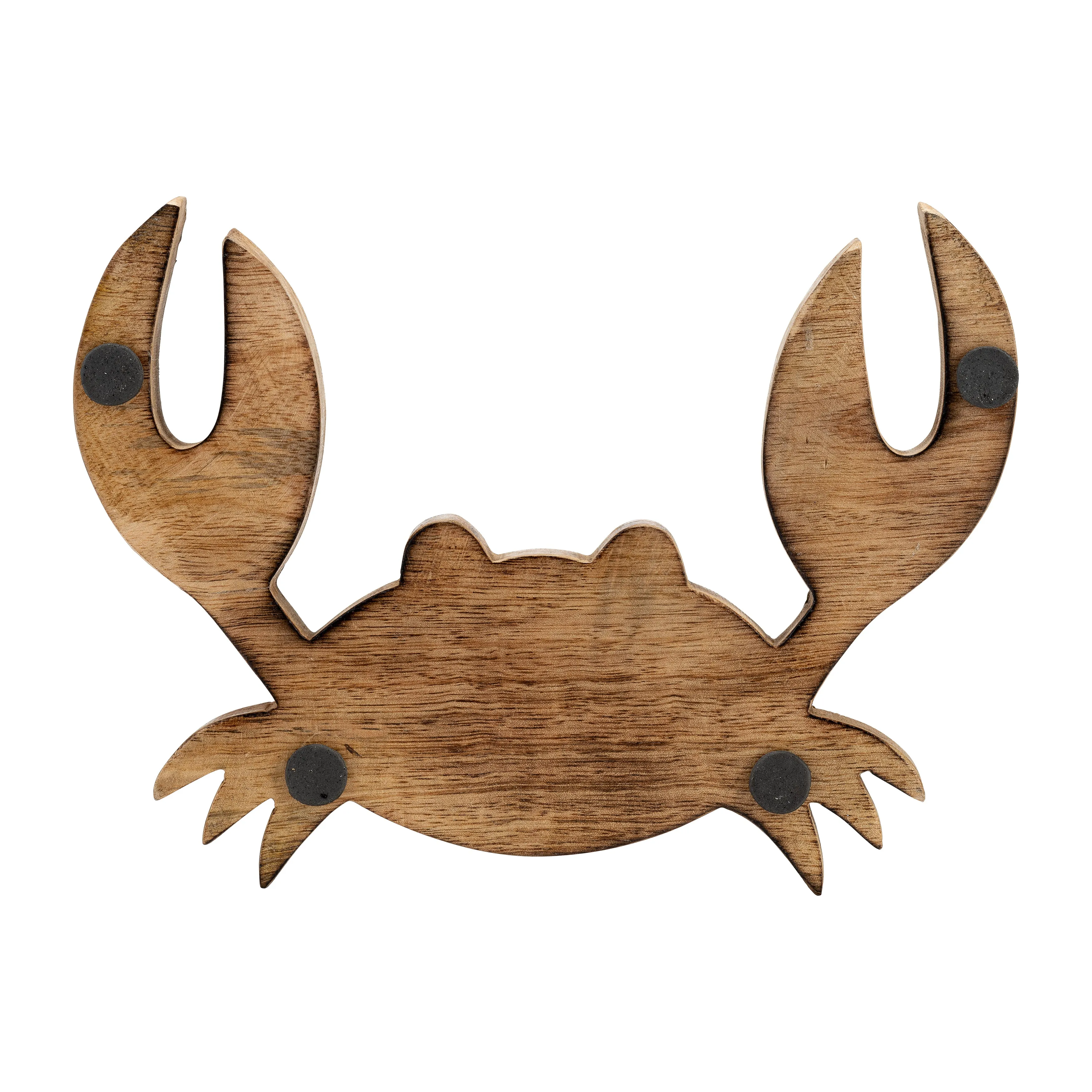 WOOD, 8" CRAB DECO, BROWN