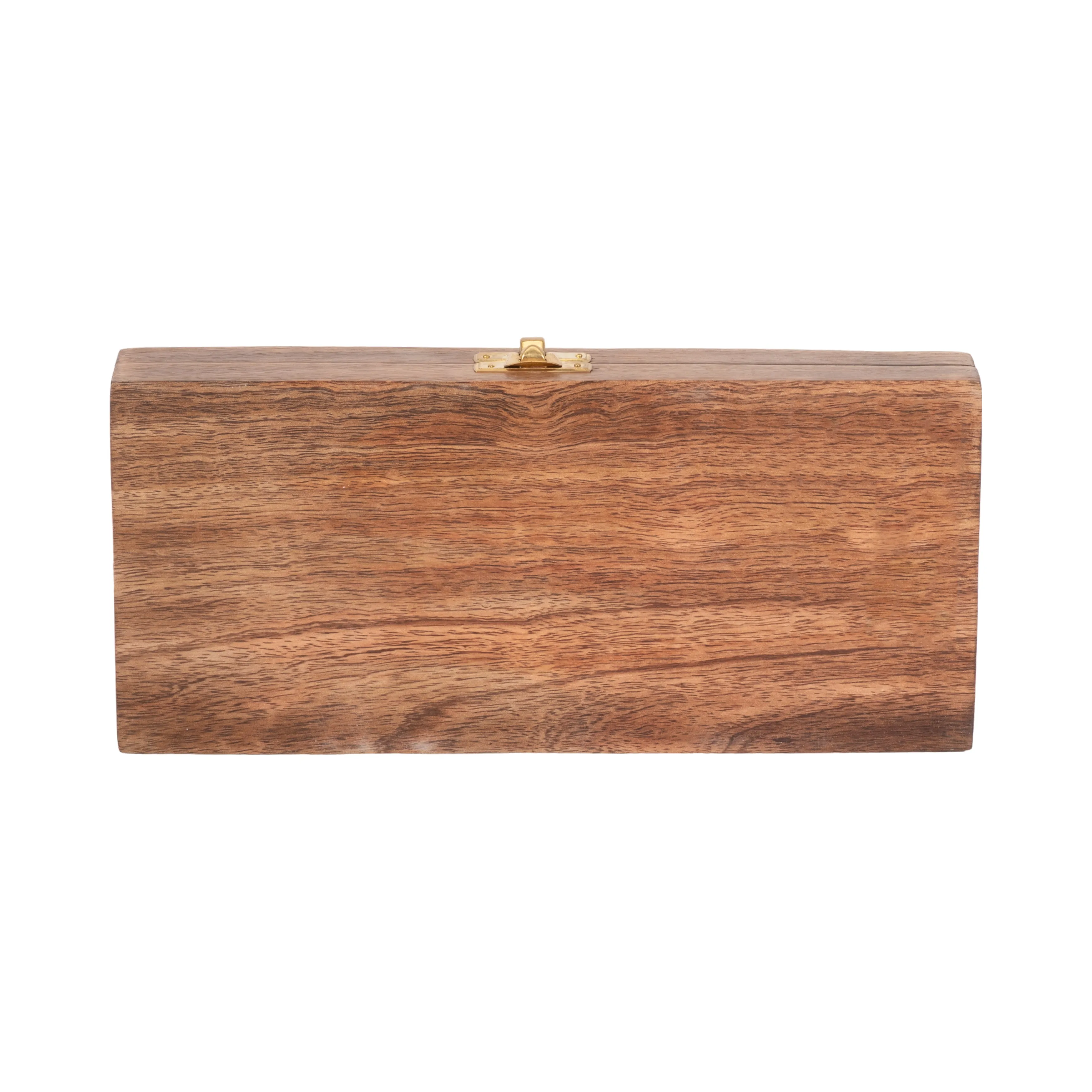 WOOD, 9X4 TABLE GAME BOX, BROWN