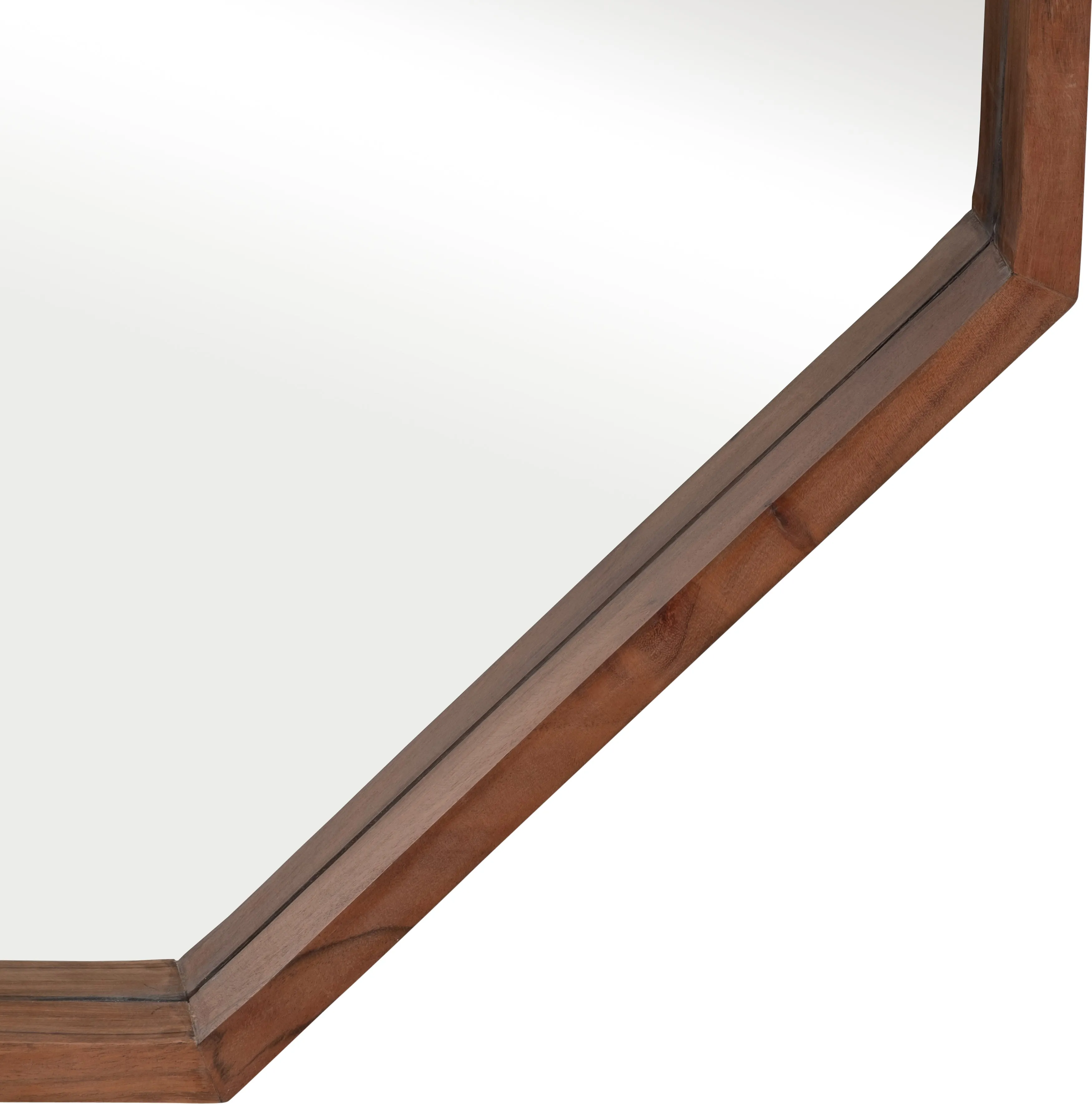 WOOD,30X30, OCTAGON SHAPED MIRROR,CHERRY