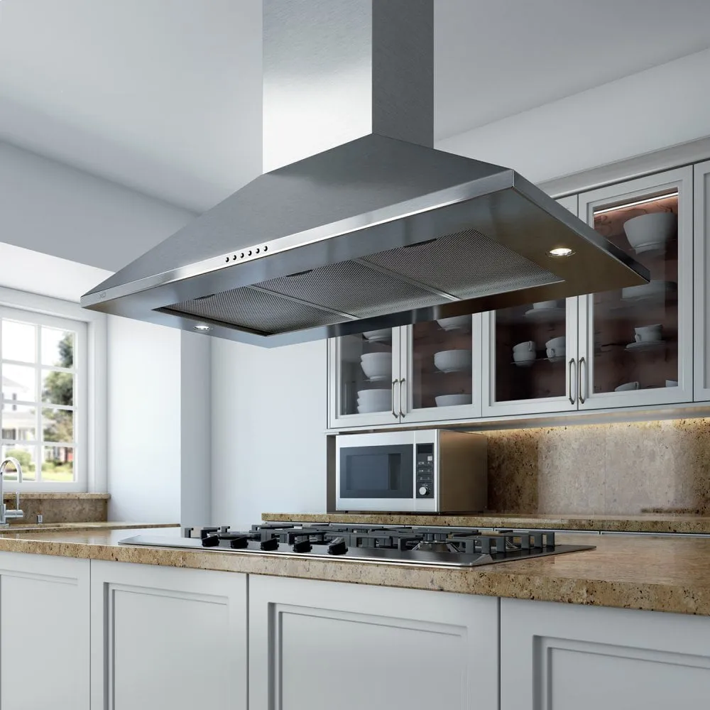 Xo Appliance XOBI42S 600 Cfm 42" Italian Made Island Hood Stainless