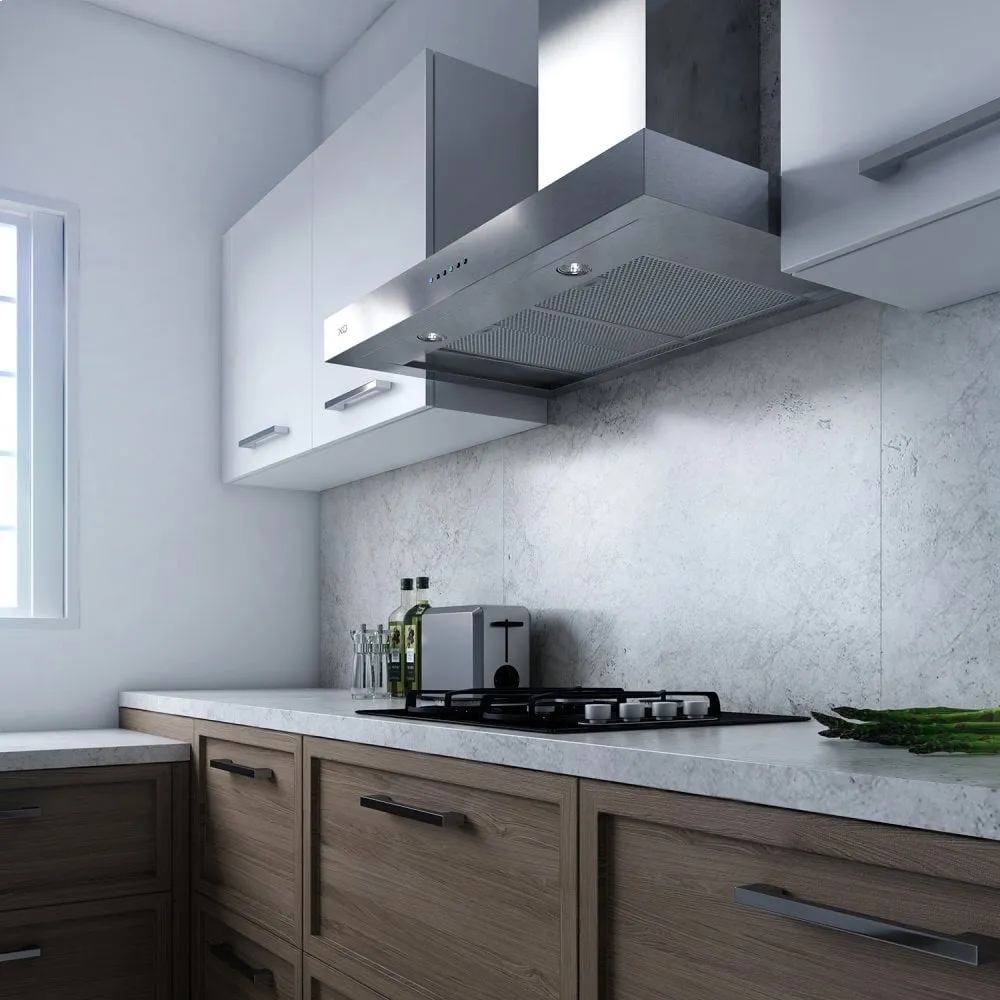 Xo Appliance XOR30S 600 Cfm 30" Sleek Contemporary Italian Made Wall Mount Hood Stainless