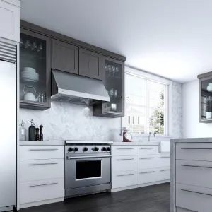 Xo Appliance XOT1848KSE 48" 1000 Cfm Italian Made Pro Hood Range Hood Stainless