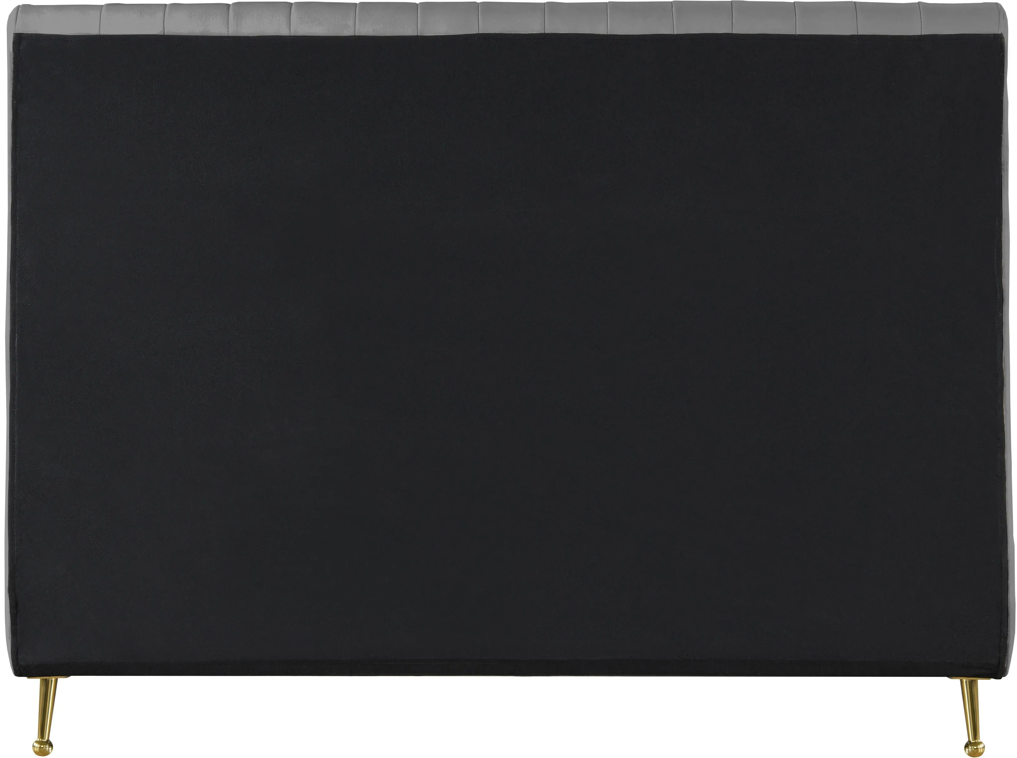 Zara Grey Velvet Queen Bed (3 Boxes)