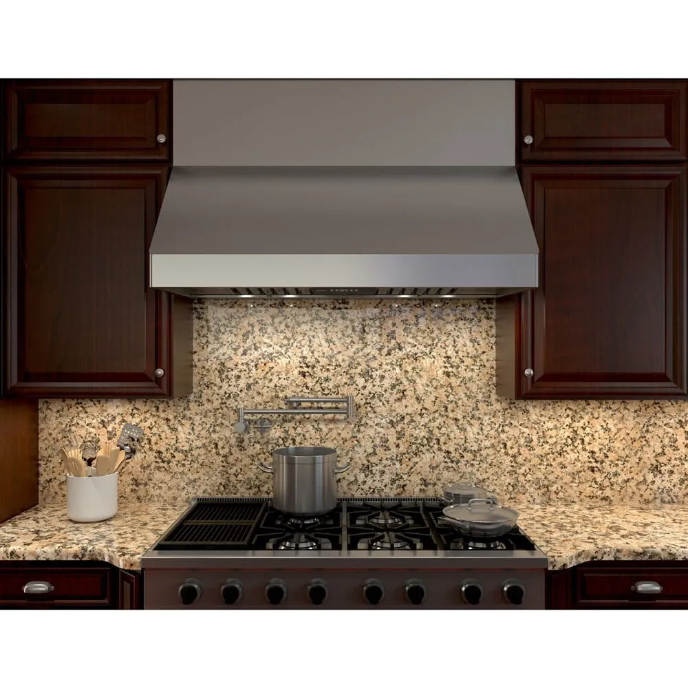 Zephyr AK7548BS 48" Tempest Ii Wall Hood With 650 Cfm Blower, 6 Speed Levels, Act