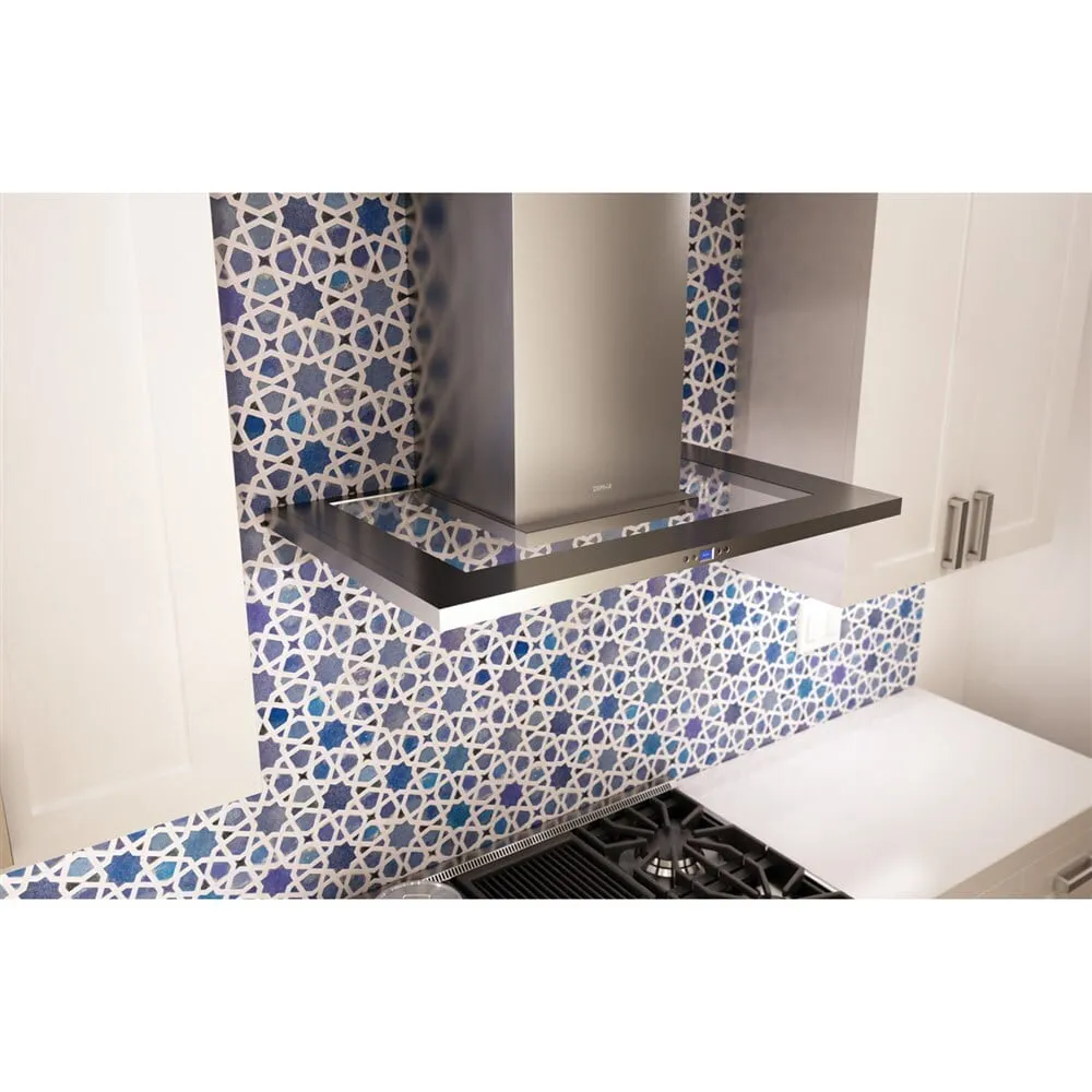Zephyr ZMOE30AS 30" Modena Wall Hood With 715 Cfm Blower, 5 Speed Levels, Act