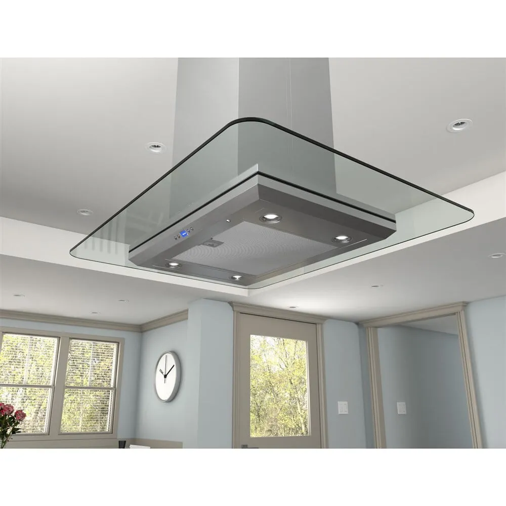 Zephyr ZVNM90AG 36" Verona Island Hood W/715Cfm Blower,5 Speed Levels,Act,Dcbl Supprsson